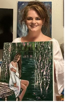 Reflections - 18x20 oil on gallery wrapped canvas